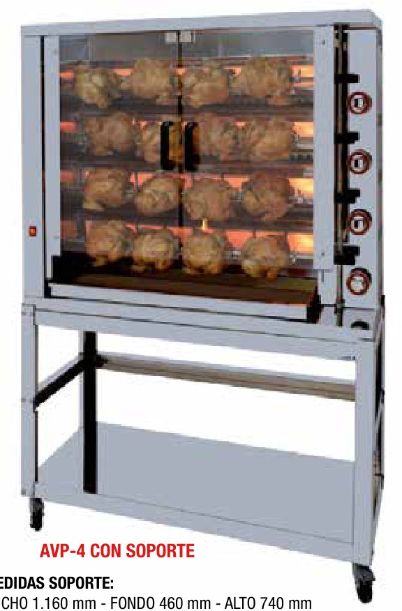 Asadores de Pollos a Gas Verticales AVP-4