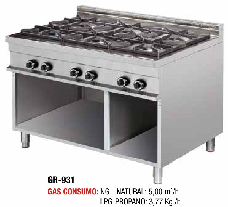 Cocinas Serie 900 a Gas GR-931