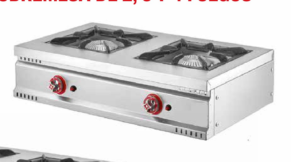 Cocinas de Sobremesa de 2, 3 y 4 Fuegos