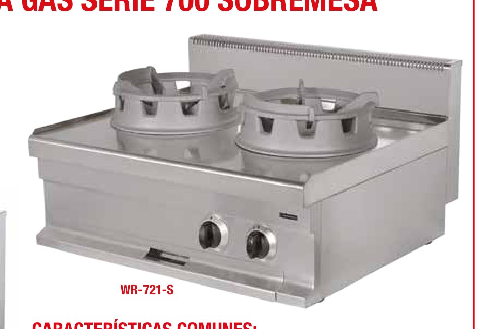 Cocinas Wok a Gas Serie 700 WR-721-S