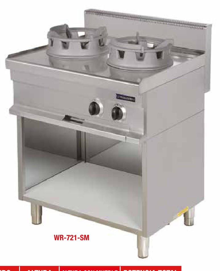 Cocinas Wok a Gas Serie 700 WR-721-SM