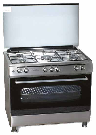 Cocina de Gas Doméstica con Gran Horno CASFRI — GH-965 / GHE-965 Inox