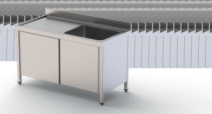 Fregadero con Puertas Correderas Fondo 700
