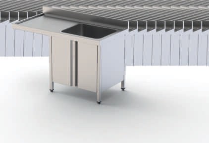 Fregadero para Lavavajillas Fondo 700 Con Puertas