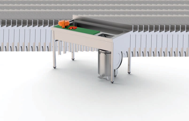 Mesa de Preparación de Alimentos sin Mueble