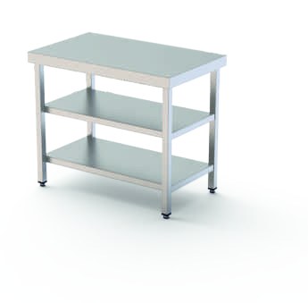 Mesa Central con 2 Estantes - Línea Aveiro